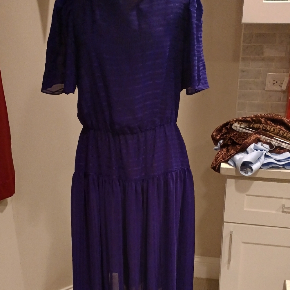 Chic Purple Midi Dress